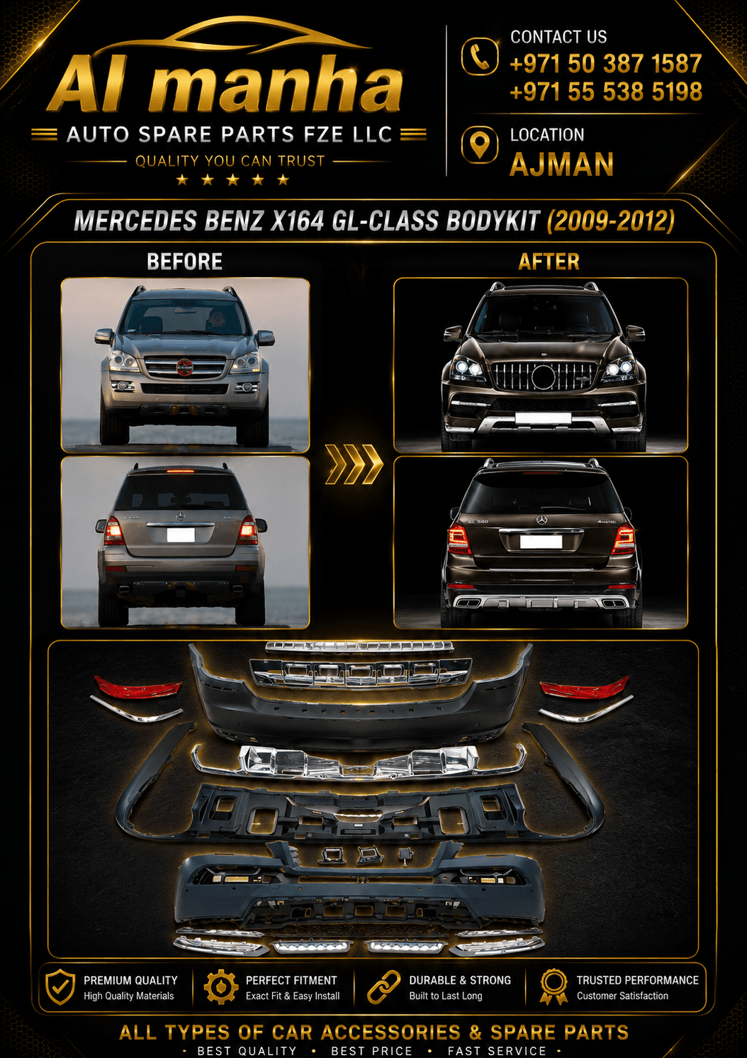 MERCEDES BENZ X164 GL-CLASS BODYKIT (2009-2012)