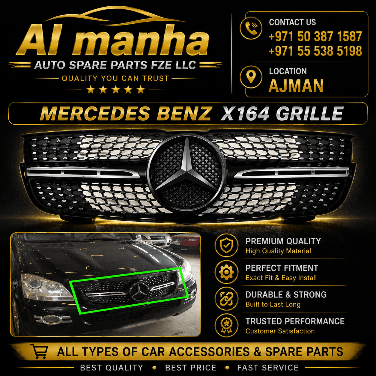 MERCEDES BENZ X164 GRILLE