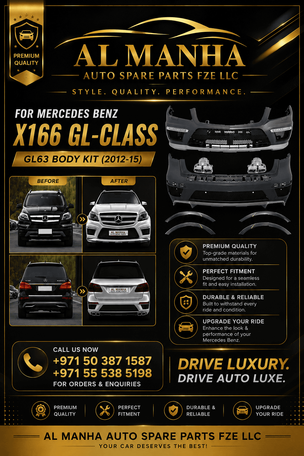FOR MERCEDES BENZ X166 GL-CLASS
