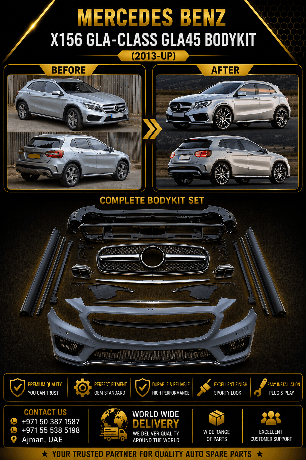 MERCEDES BENZ X156 GLA-CLASS GLA45 BODYKIT (2013-UP)