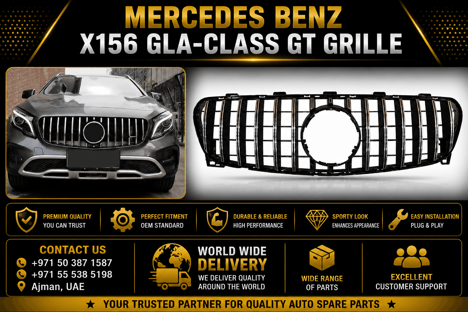 MERCEDES BENZ X156 GLA-CLASS GT GRILLE