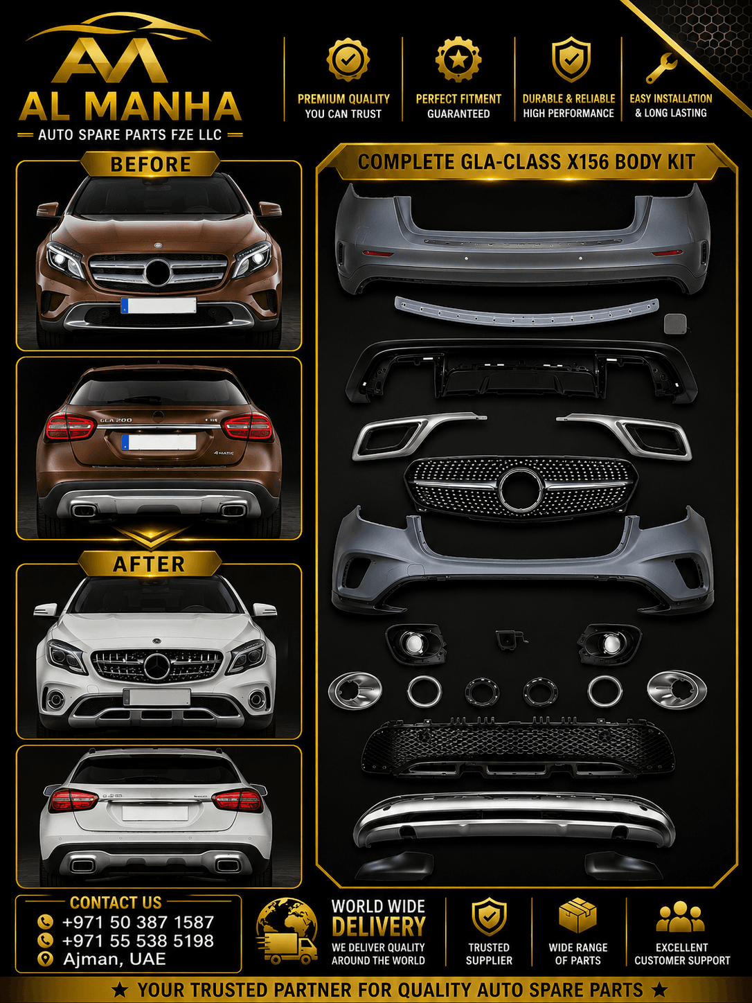 MERCEDES-BENZ GLA-CLASS X156 BODY KIT (2018-2020)
