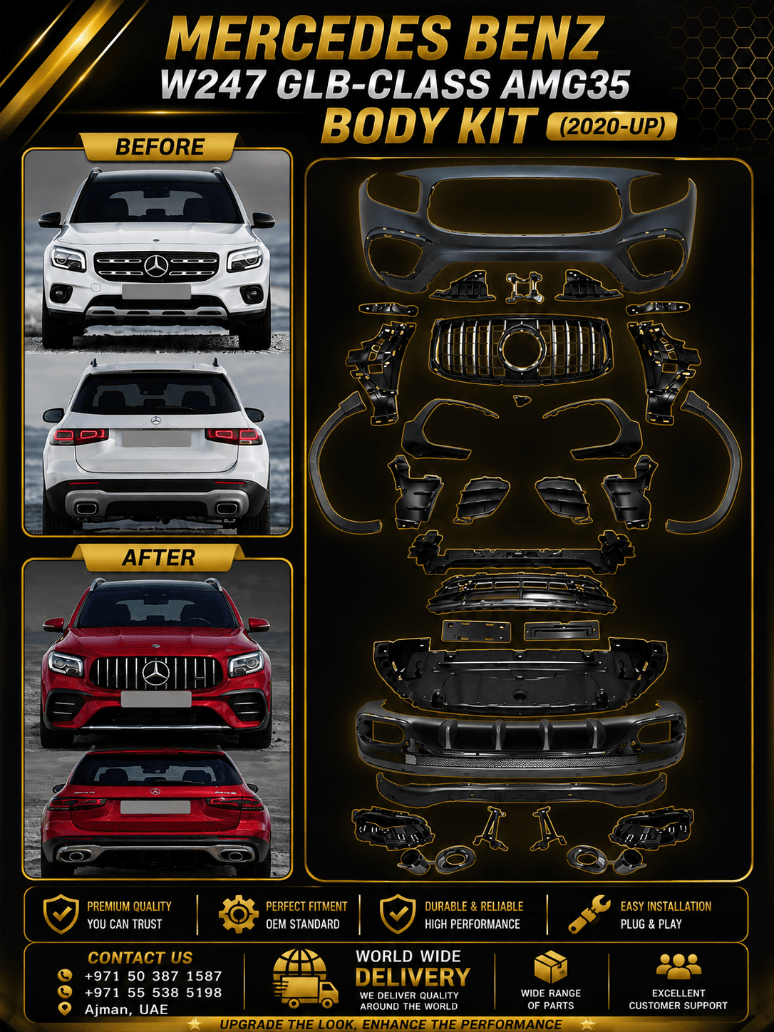 MERCEDES BENZ W247 GLB-CLASS AMG35 BODY KIT (2020-UP)