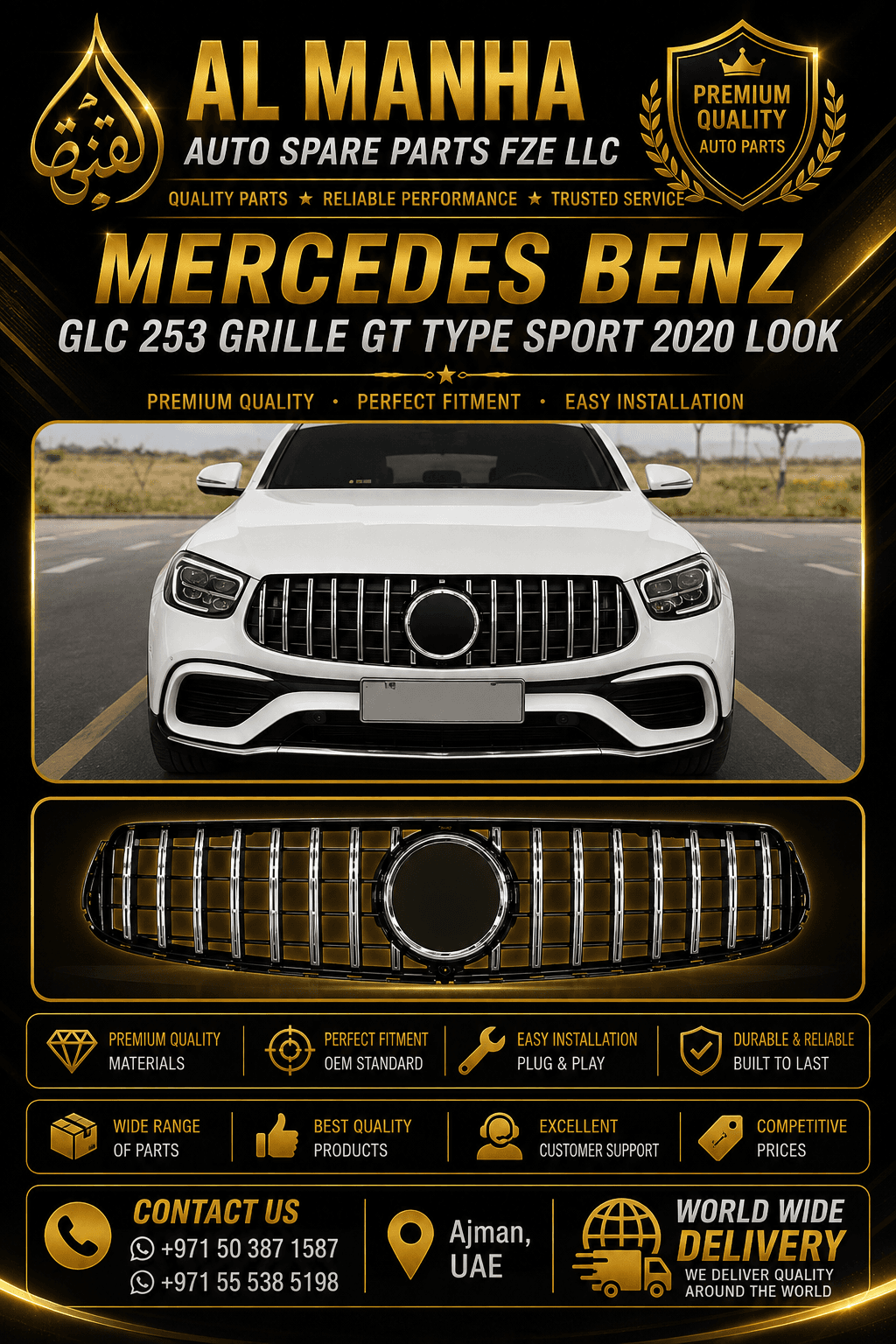 GLC 253 GRILLE GT TYPE SPORT 2020 LOOK