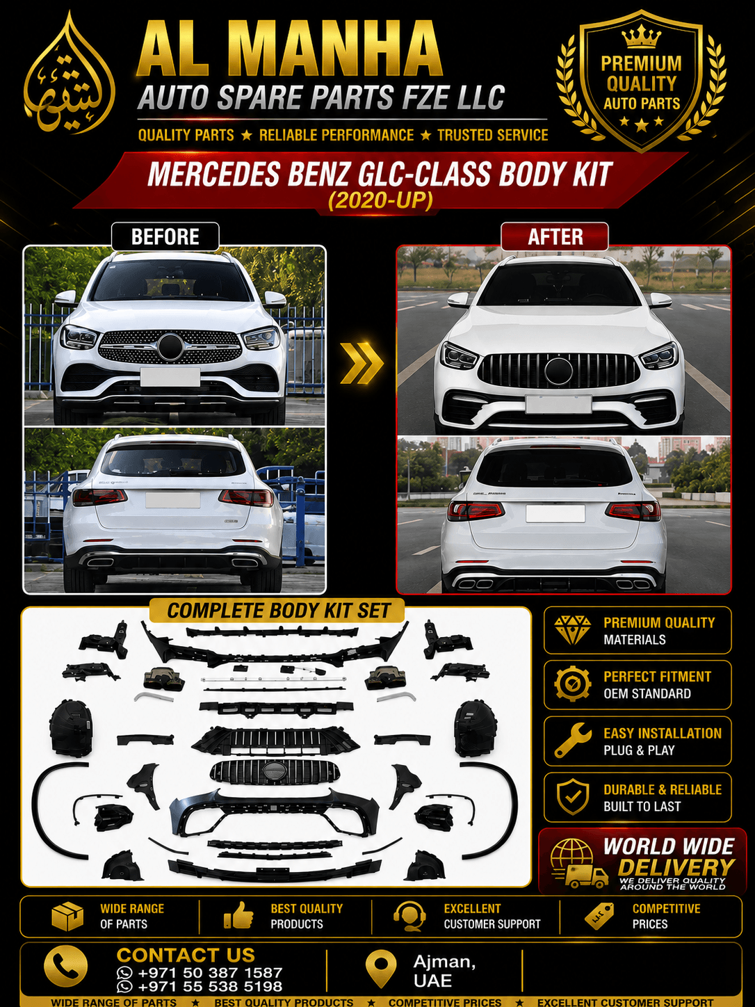 MERCEDES BENZ GLC-CLASS BODY KIT (2020-UP)