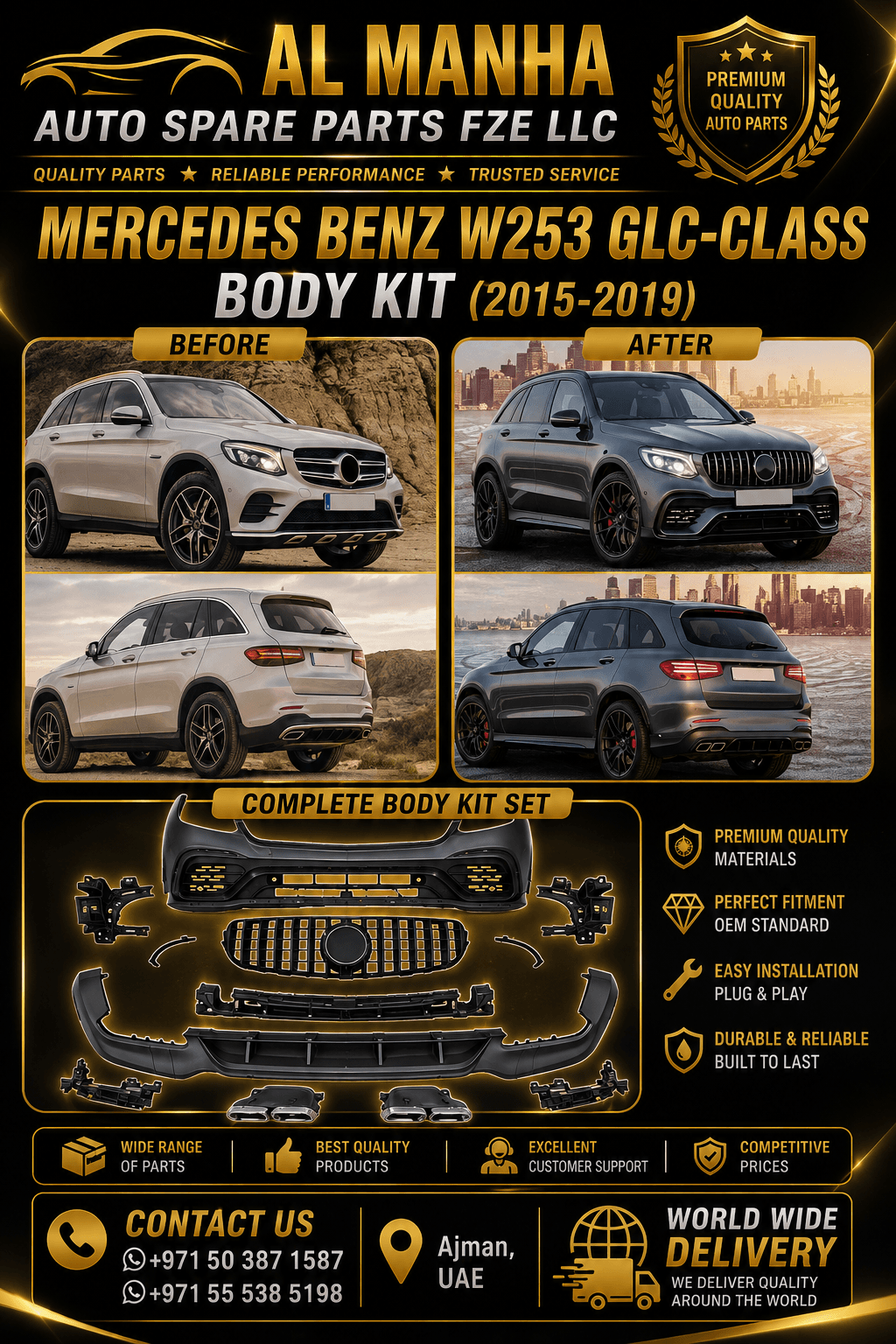 MERCEDES BENZ W253 GLC-CLASS BODY KIT (2015-2019)