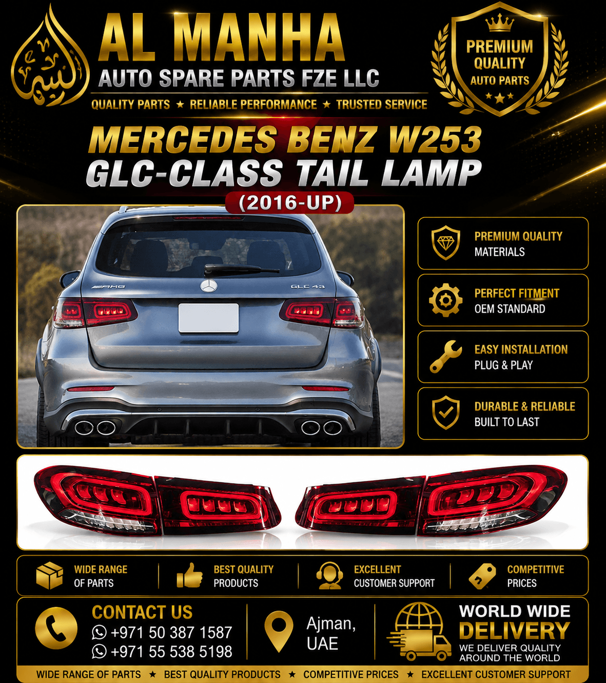 MERCEDES BENZ W253 GLC-CLASS TAIL LAMP (2016-UP)