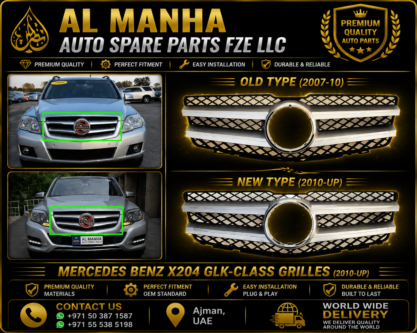 MERCEDES BENZ X204 GLK-CLASS GRILLES