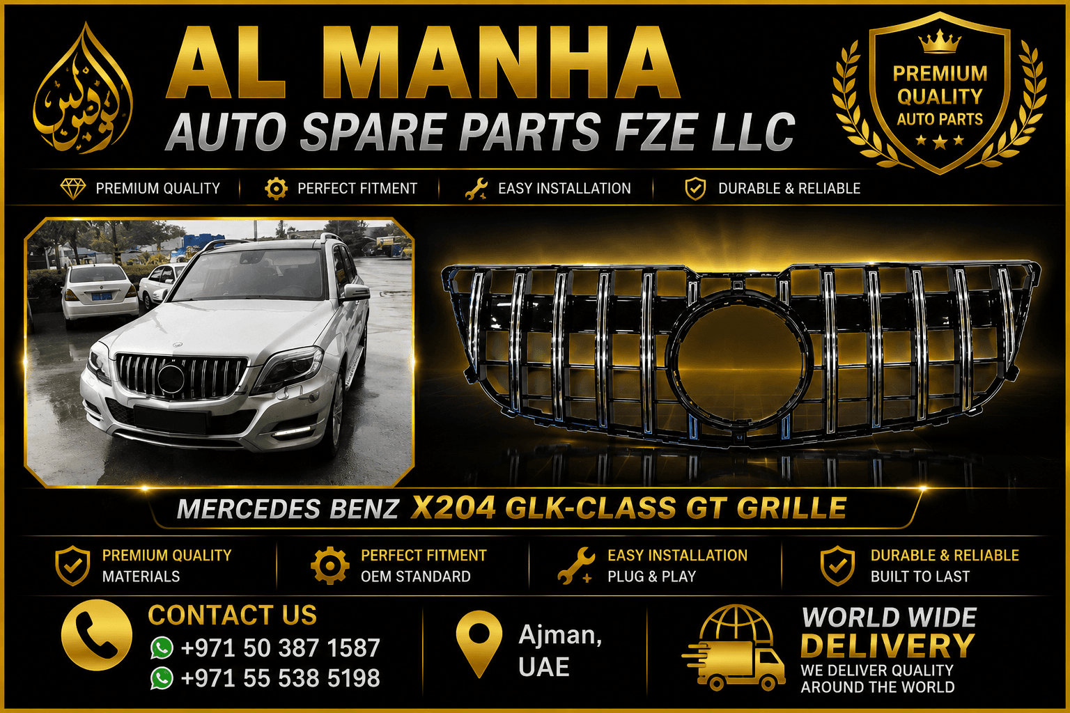 MERCEDES BENZ X204 GLK-CLASS GT GRILLE
