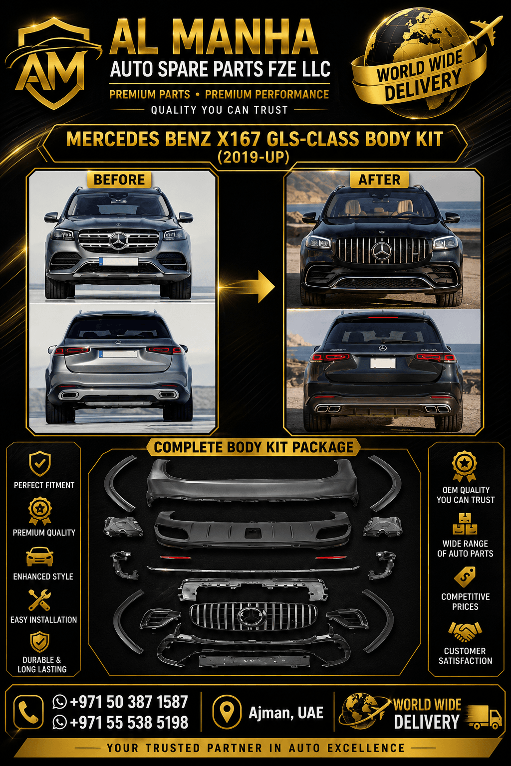 MERCEDES BENZ X167 GLS-CLASS BODY KIT (2019-UP)
