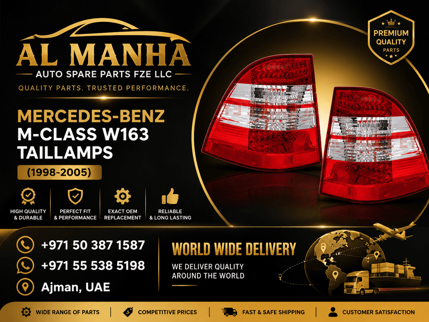 MERCEDES-BENZ M-CLASS W163 TAILLAMPS (1998-2005)