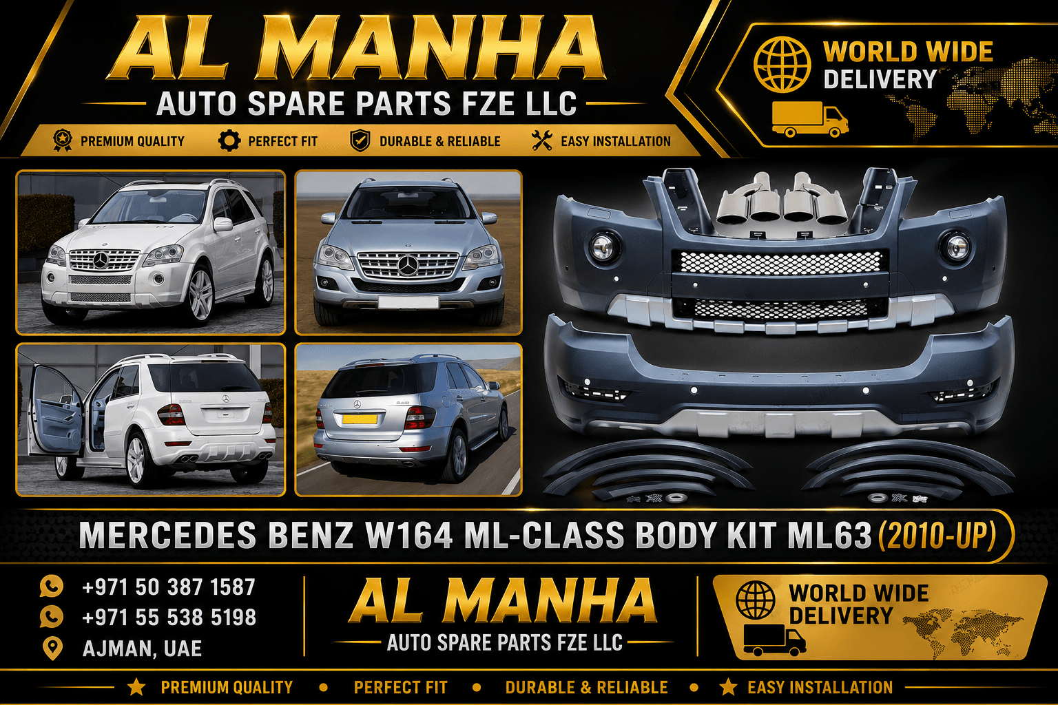 MERCEDES BENZ W164 ML-CLASS BODY KIT ML63(2010-UP)