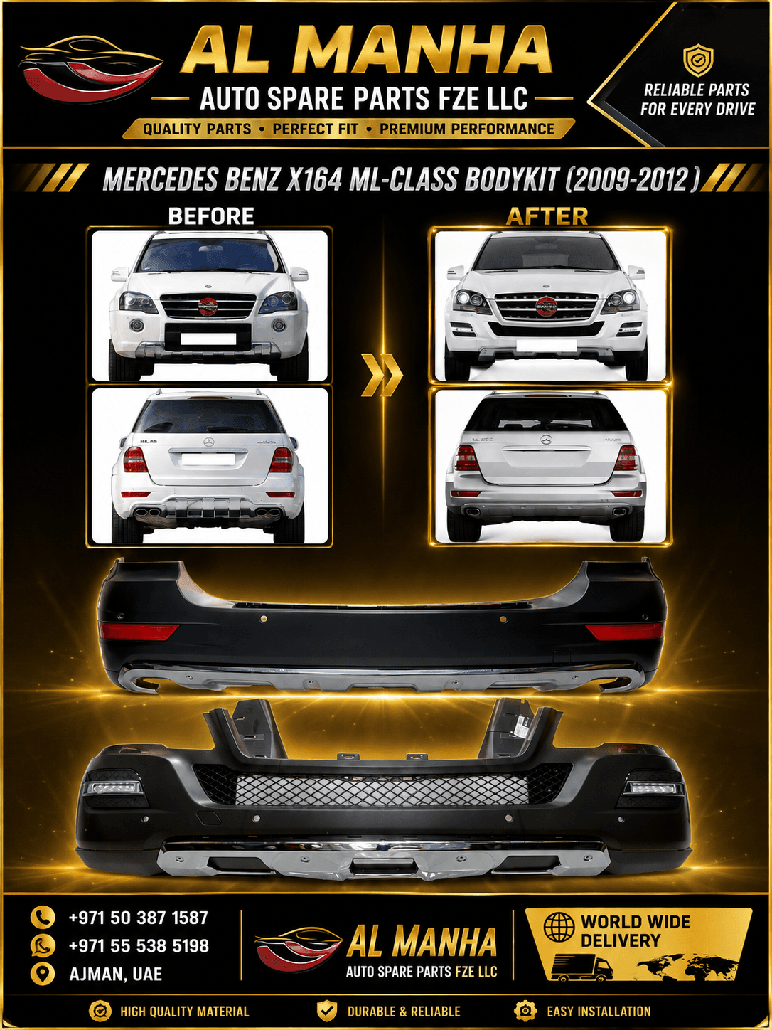 MERCEDES BENZ X164 ML-CLASS BODYKIT (2009-2012)