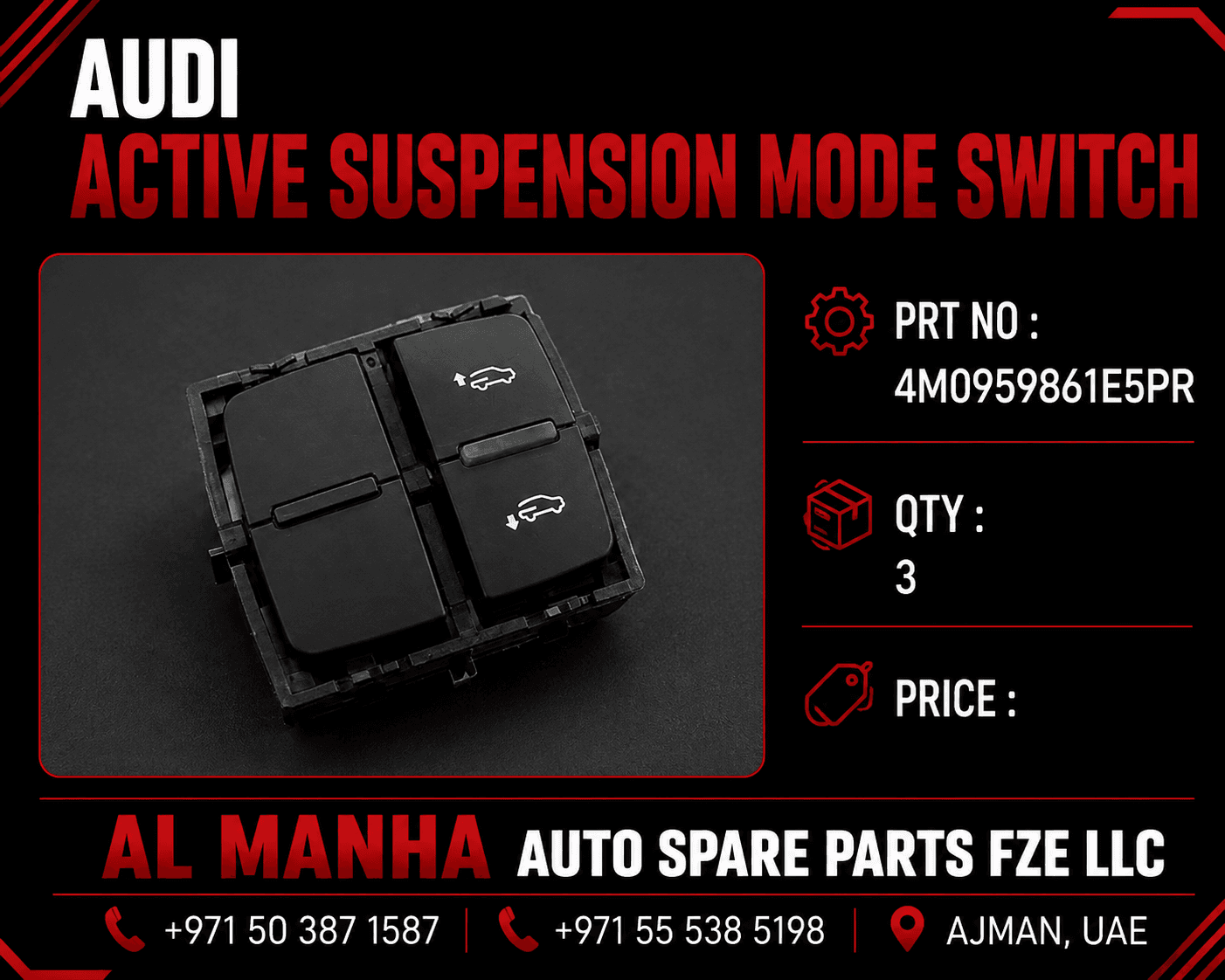 AUDI ACTIVE SUSPENSION MODE SWITCH