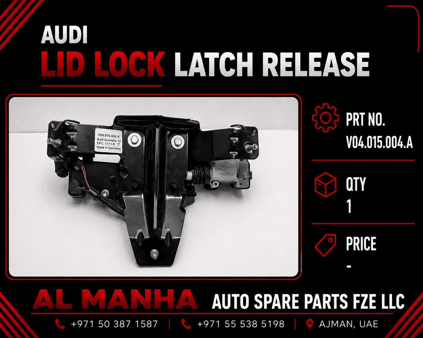 AUDI LID LOCK LATCH RELEASE