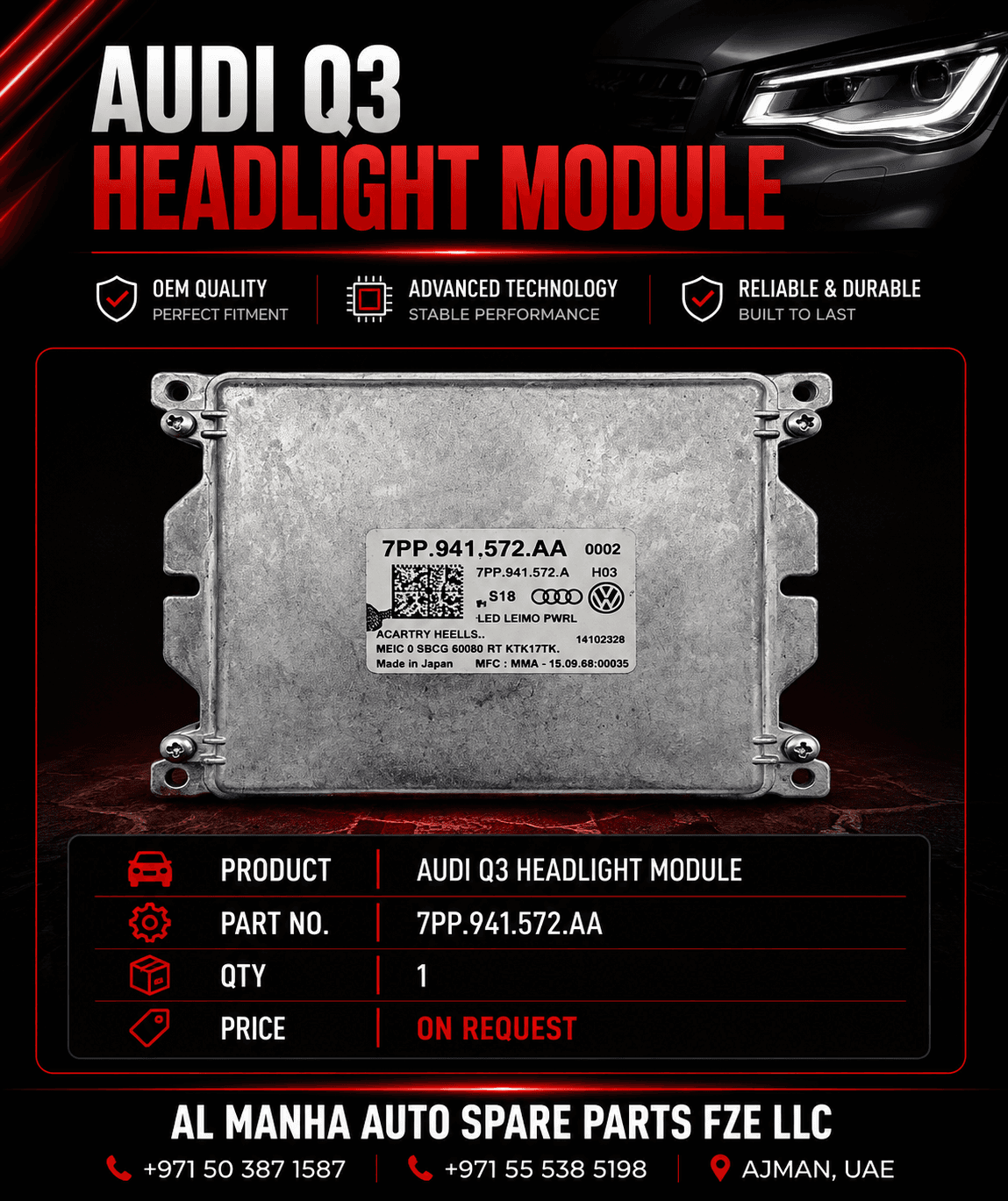 AUDI Q3 HEADLIGHT MODULE