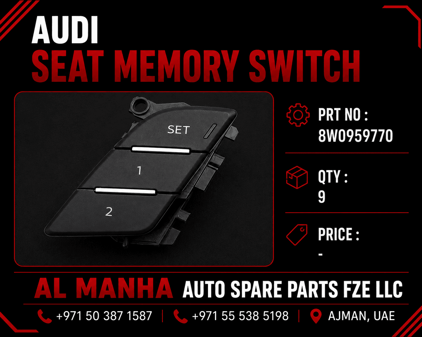 AUDI SEAT MEMORY SWITCH