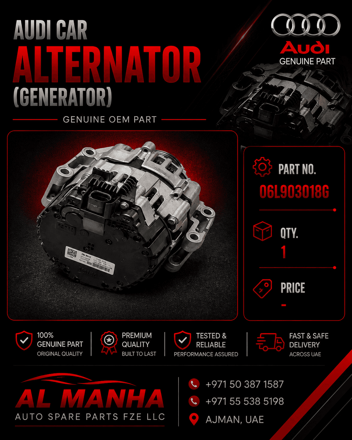 AUDI car alternator (Generator)