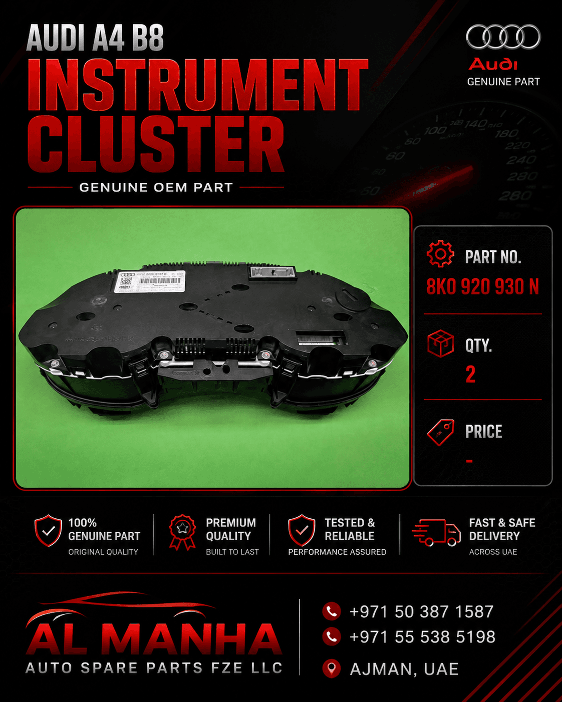 Audi A4 B8 Instrument Cluster
