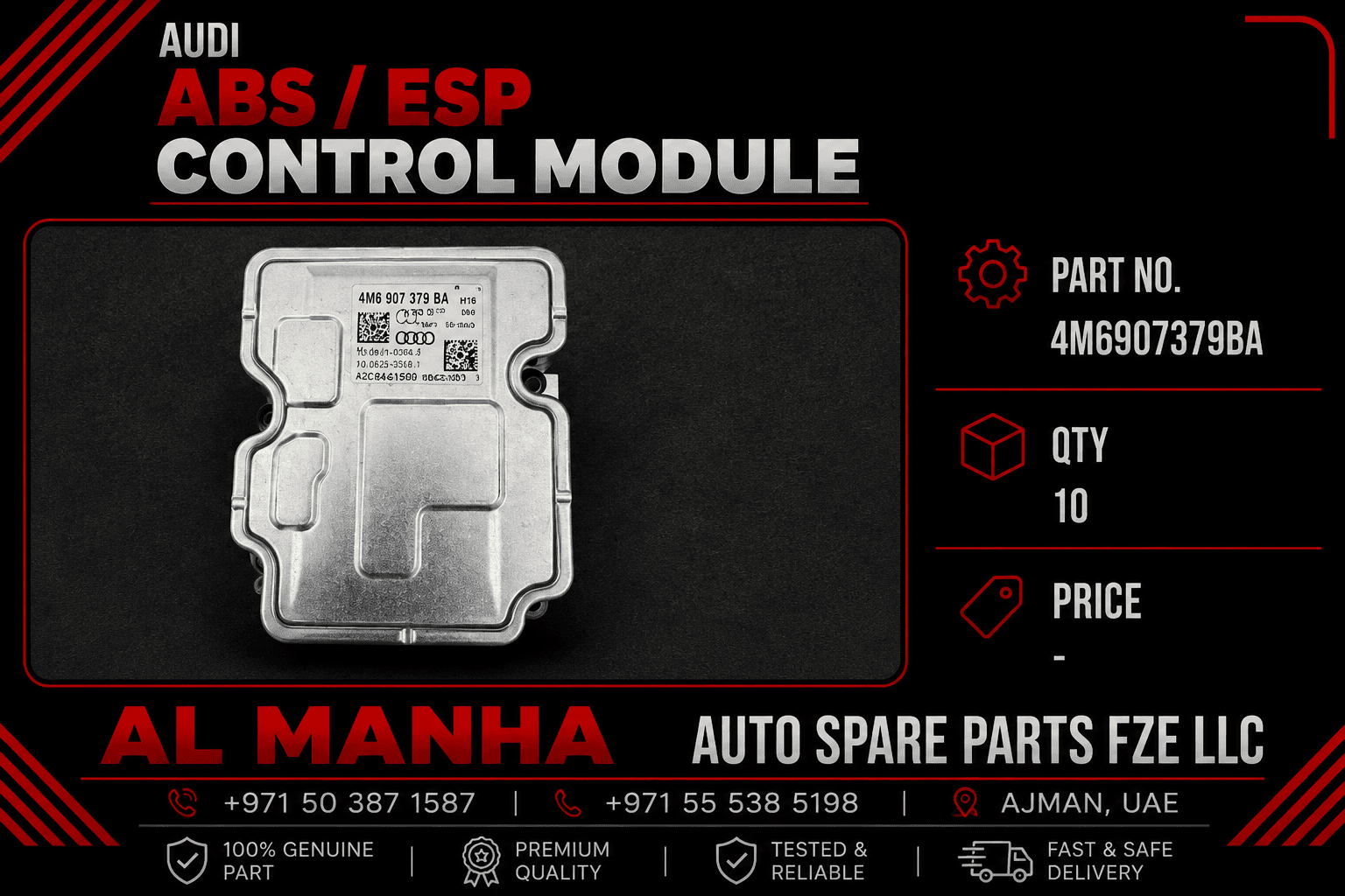 Audi ABS _ ESP Control Module Prt no. 4M6907379BA
