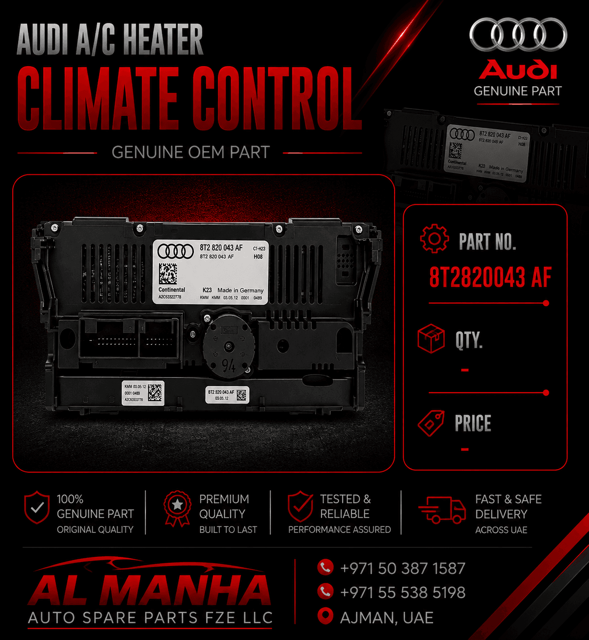 Audi A_C heater climate control