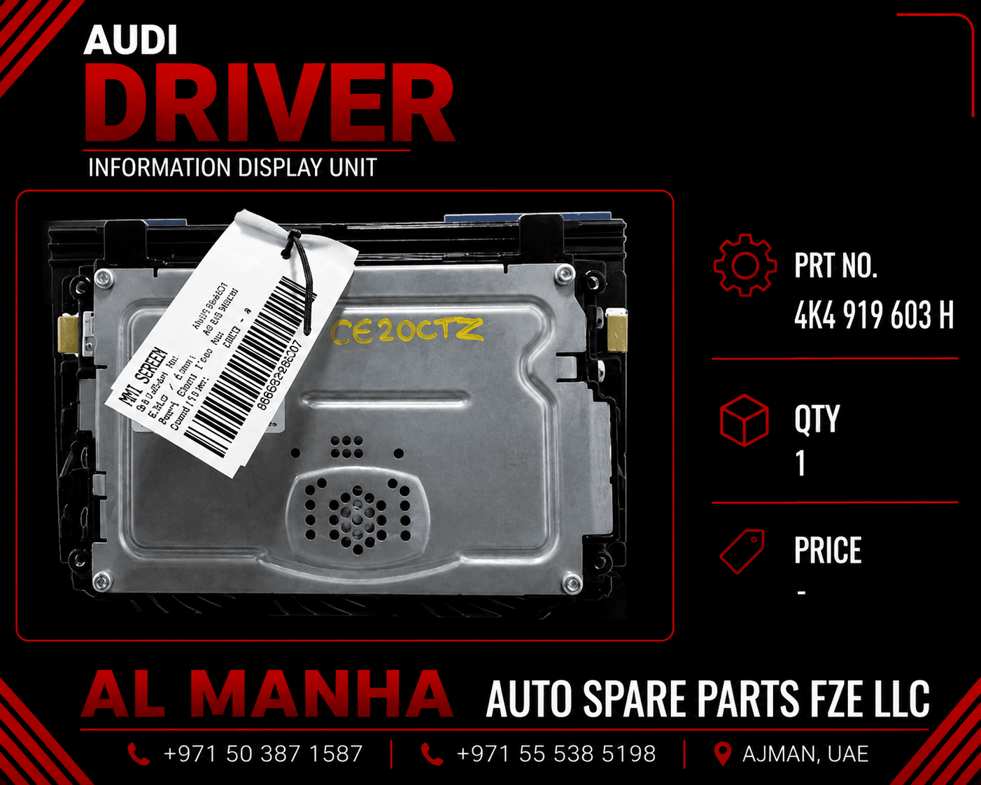 Audi Driver Information Display Unit