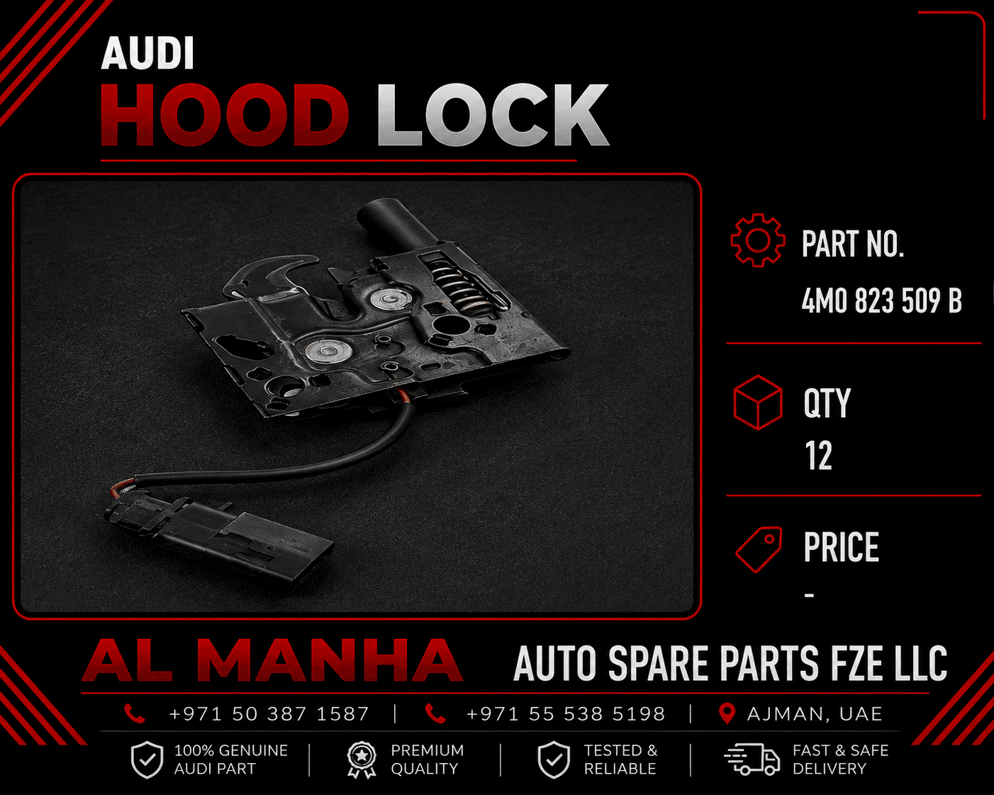 Audi Hood Lock PART NO_ 4MO 823 509 B