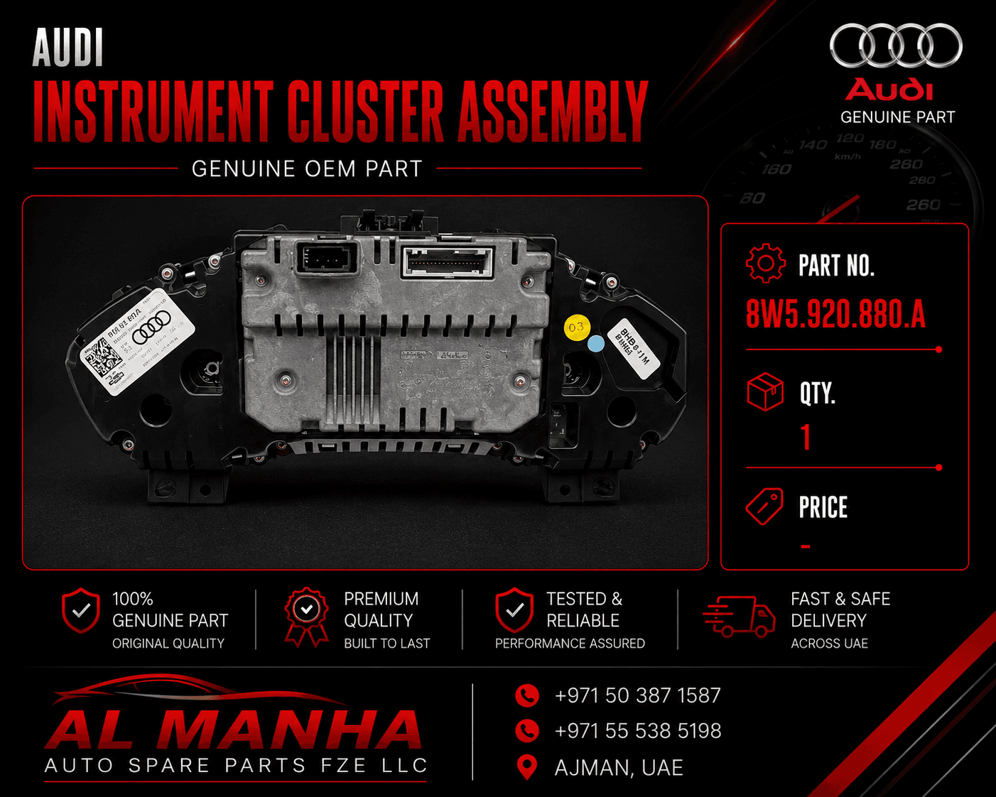 Audi Instrument Cluster Assembly