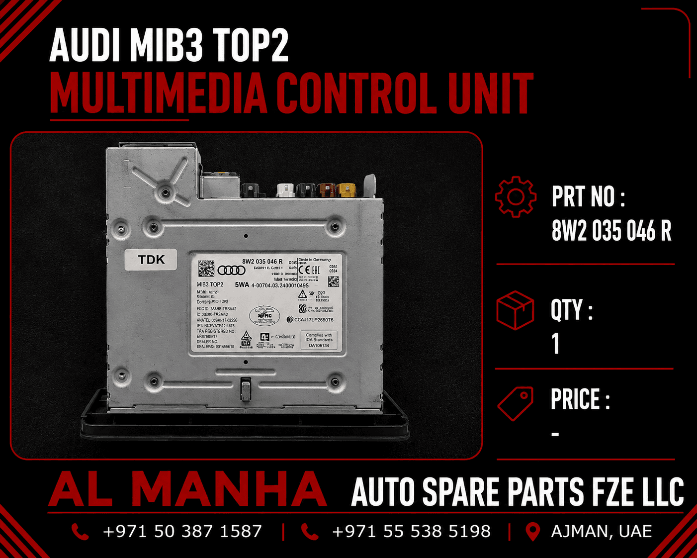 Audi MIB3 TOP2 Multimedia Control Unit