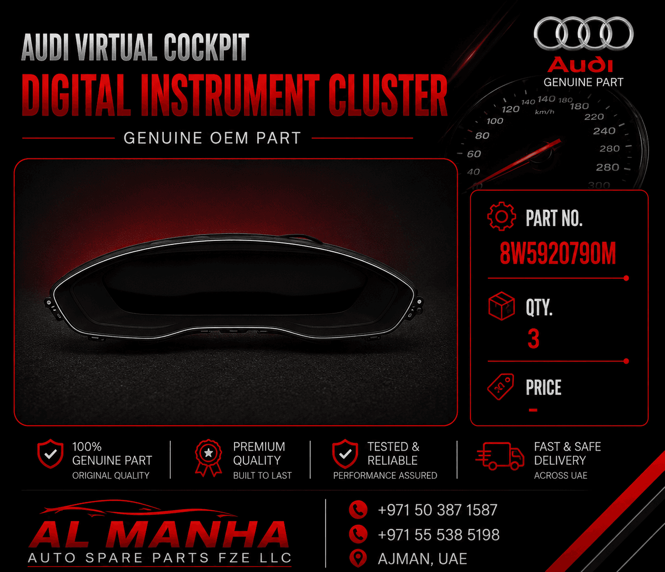 Audi Virtual Cockpit Digital Instrument Cluster