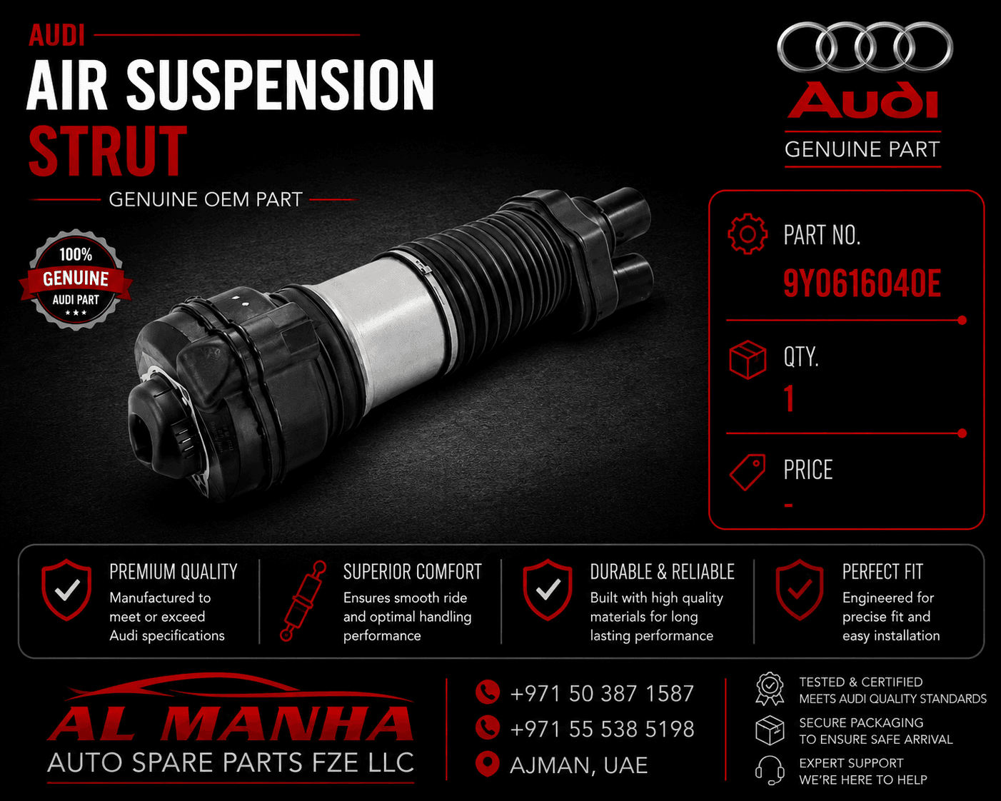Audi air suspension strut