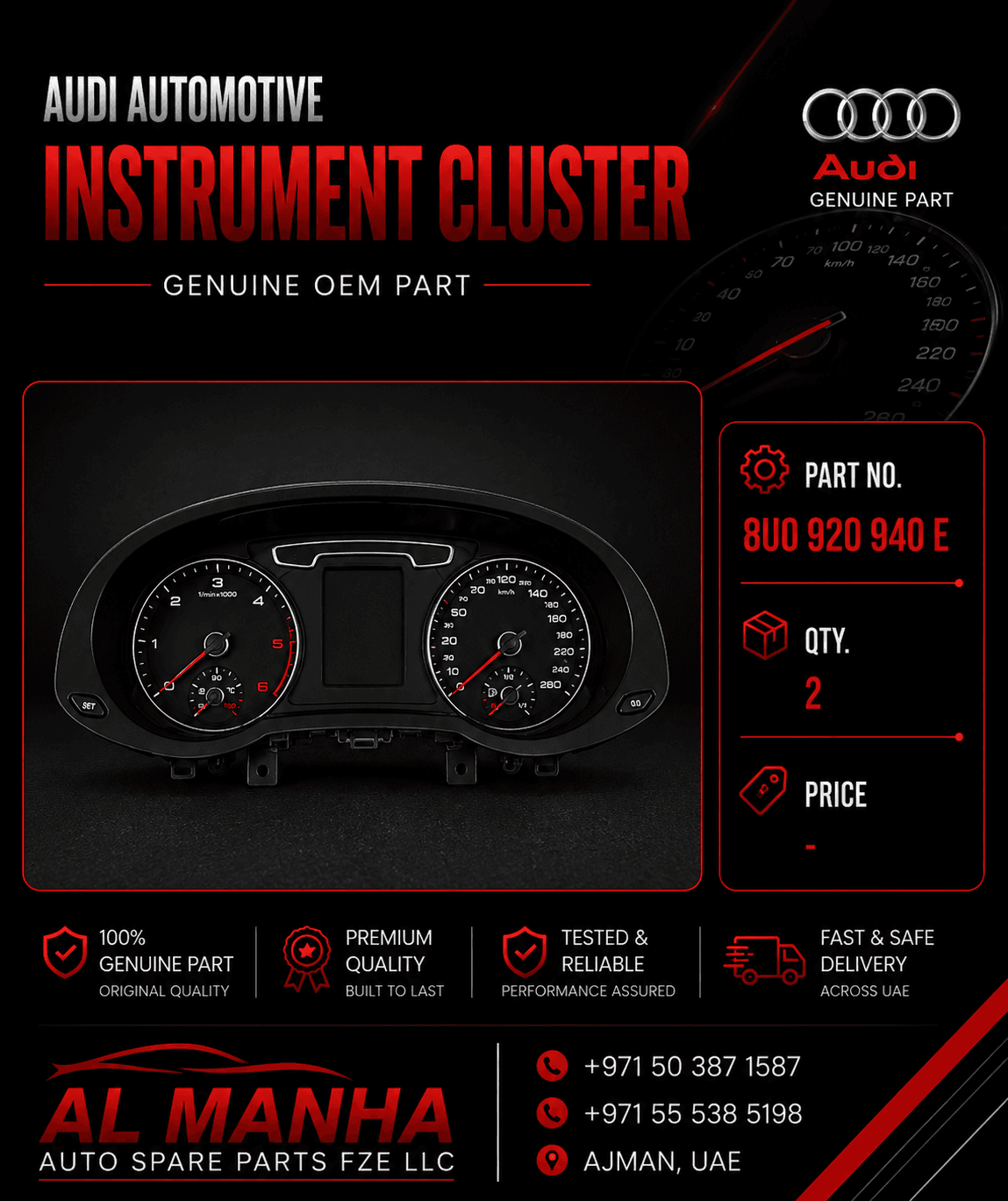 Audi automotive Instrument Cluster