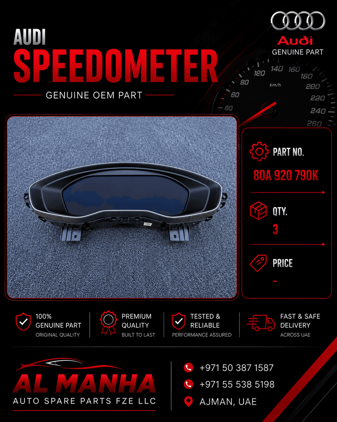 Audi speedometer