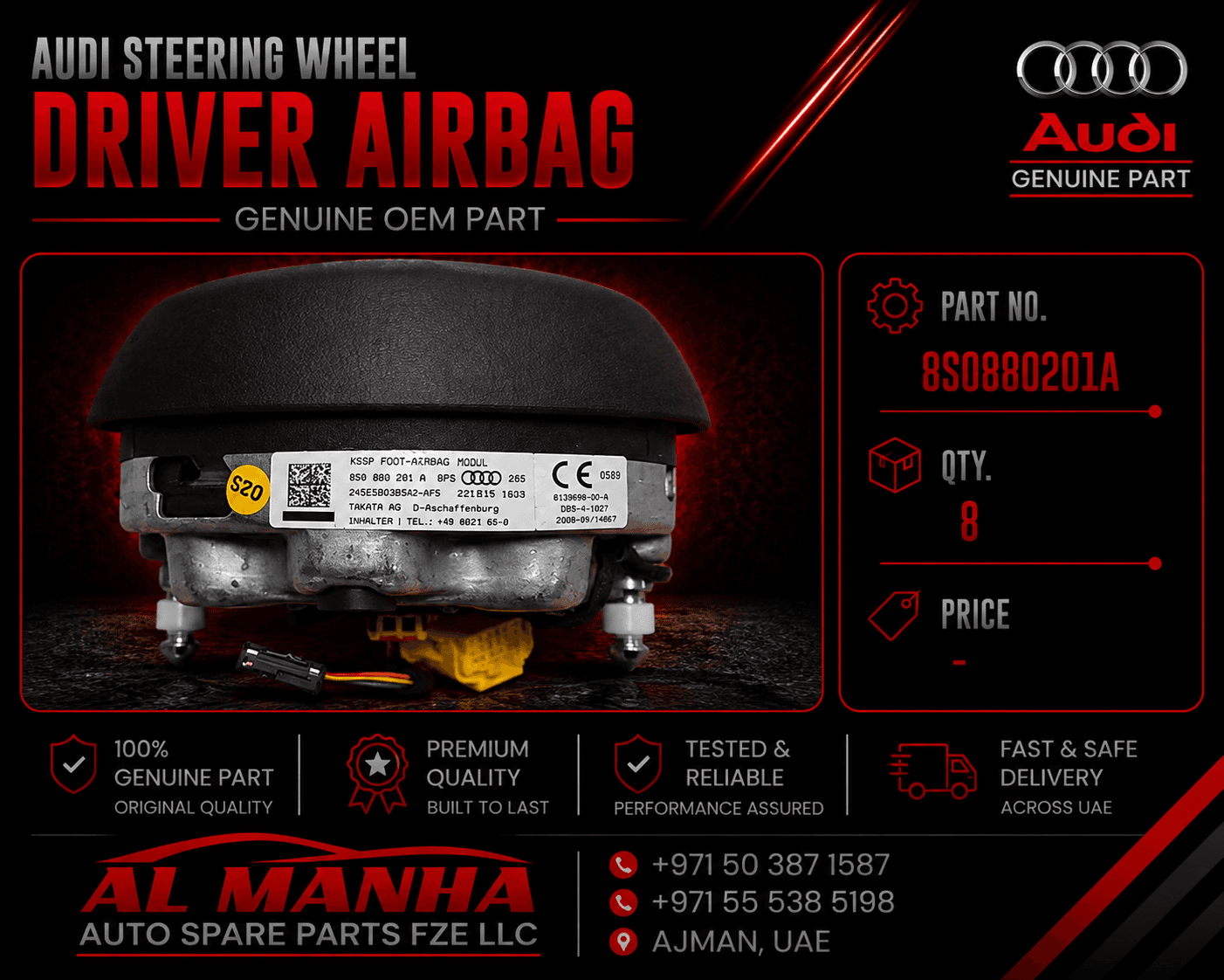 Audi steering wheel dirver airbag