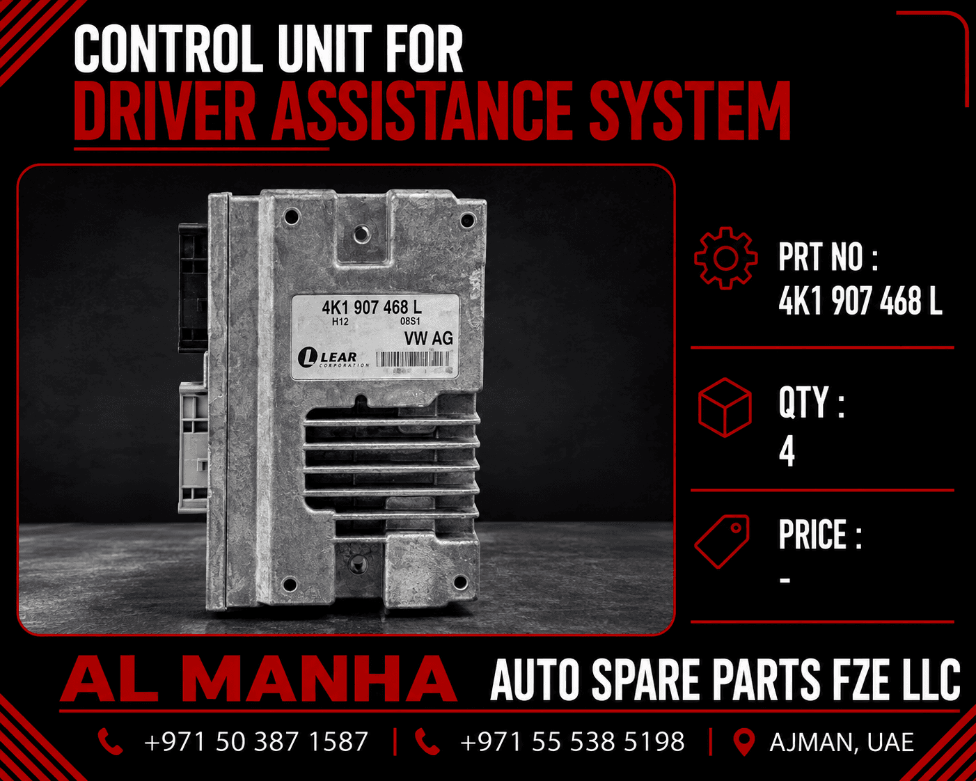 Control unit for Driver Assistance system