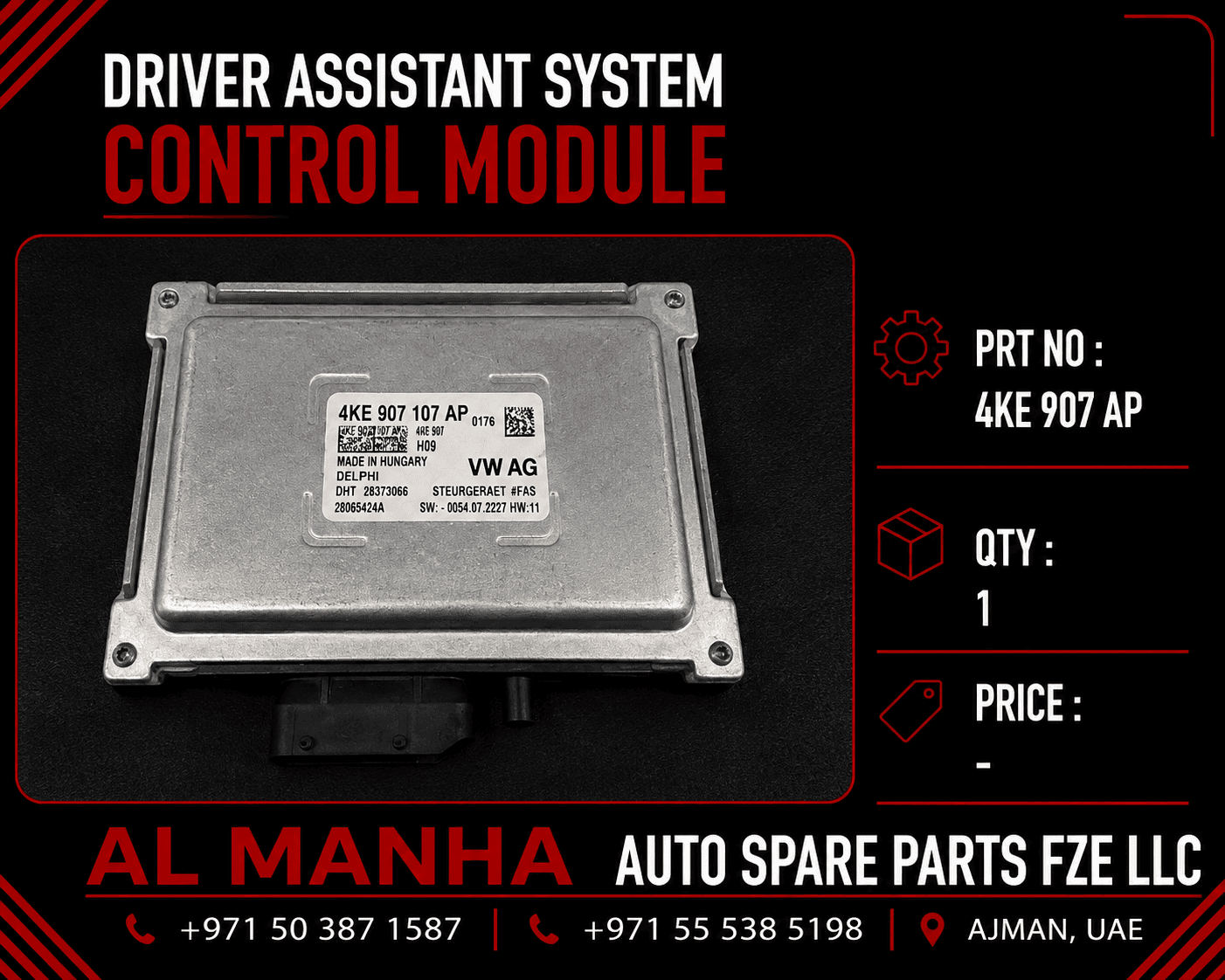 Driver assistant system control module