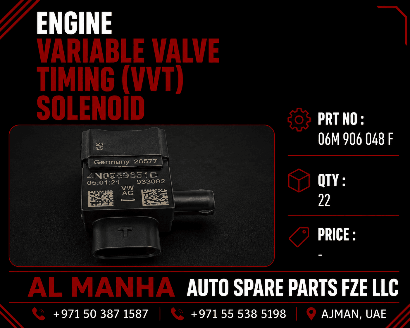 Engine Variable Valve Timing (VVT) Solenoid