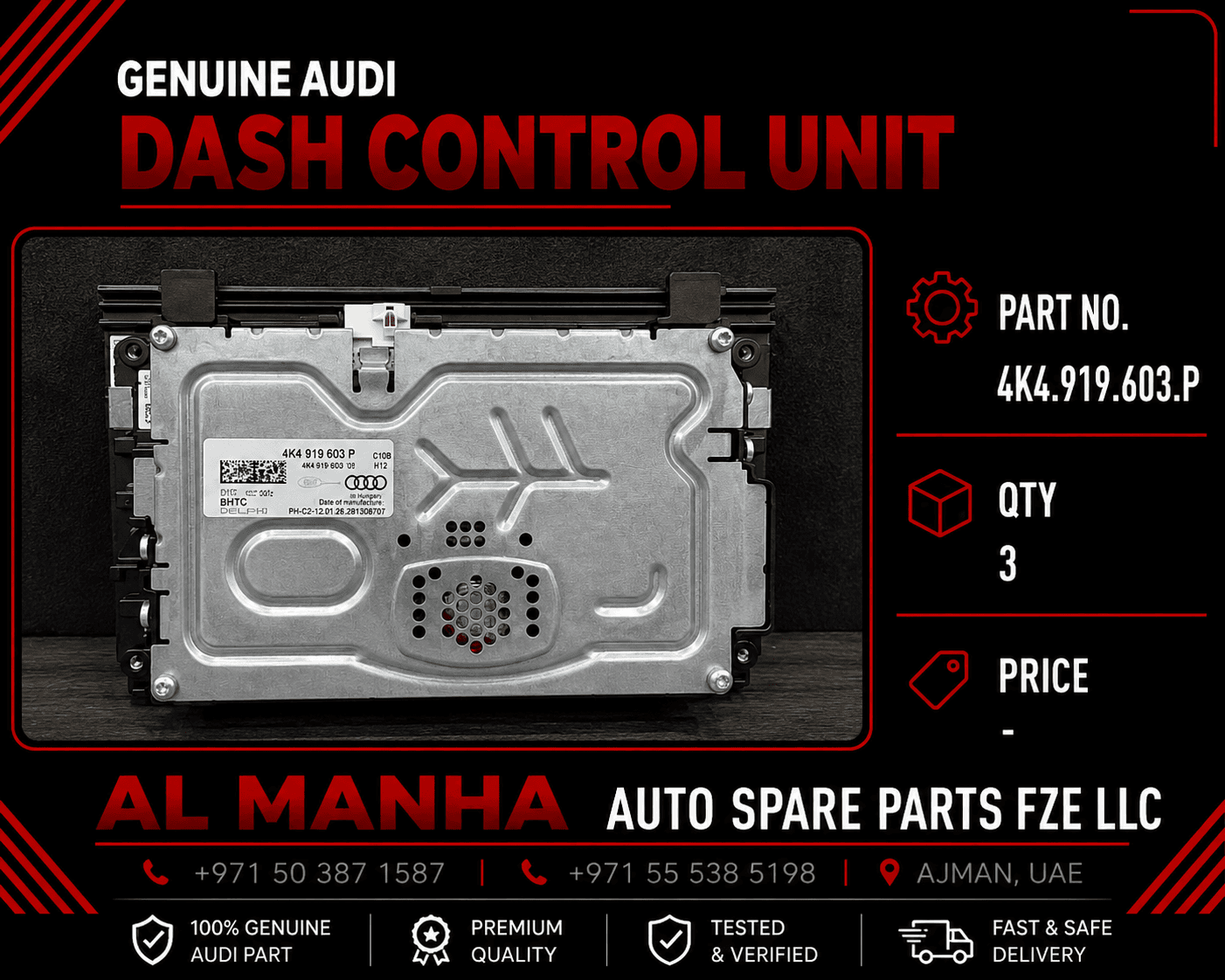 Genuine Audi Dash Control Unit