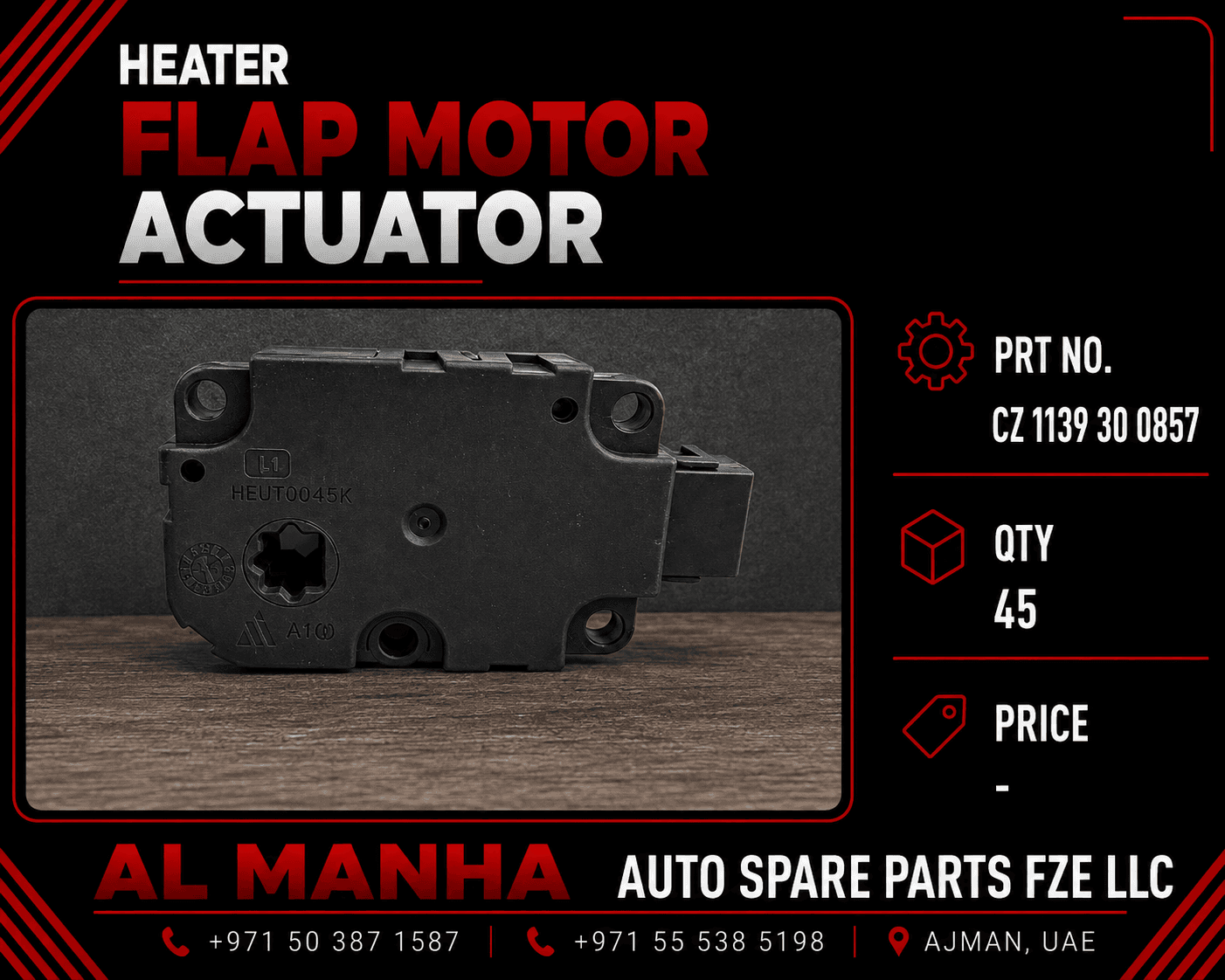 Heater Flap Motor Actuator