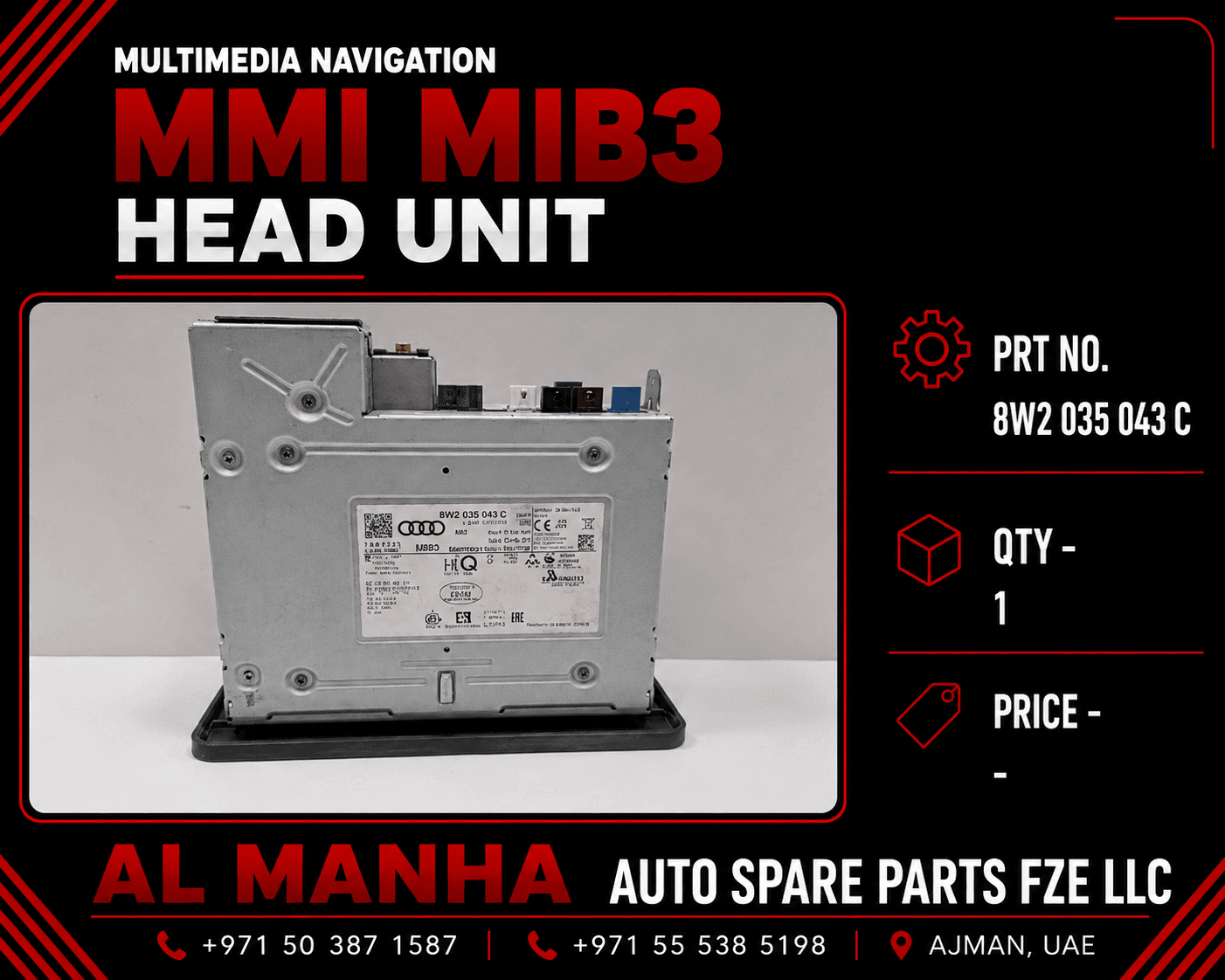 Multimedia Navigation MMI MIB3 Head Unit