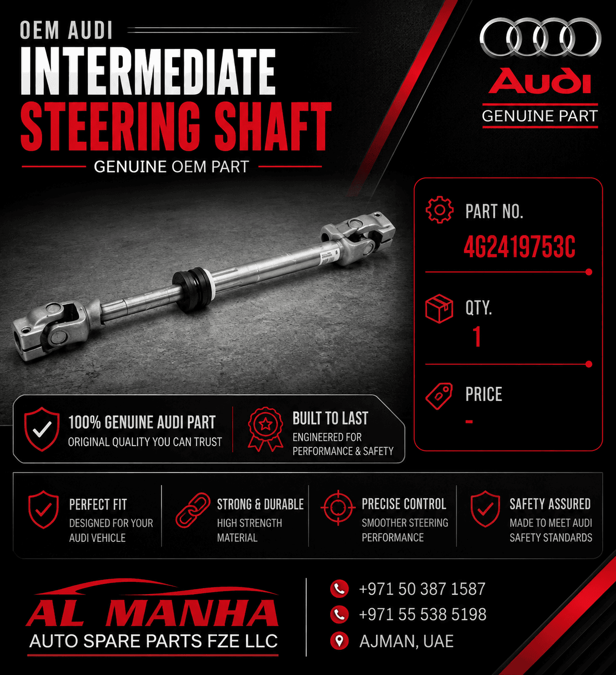 OEM Audi intermediate steering shaft