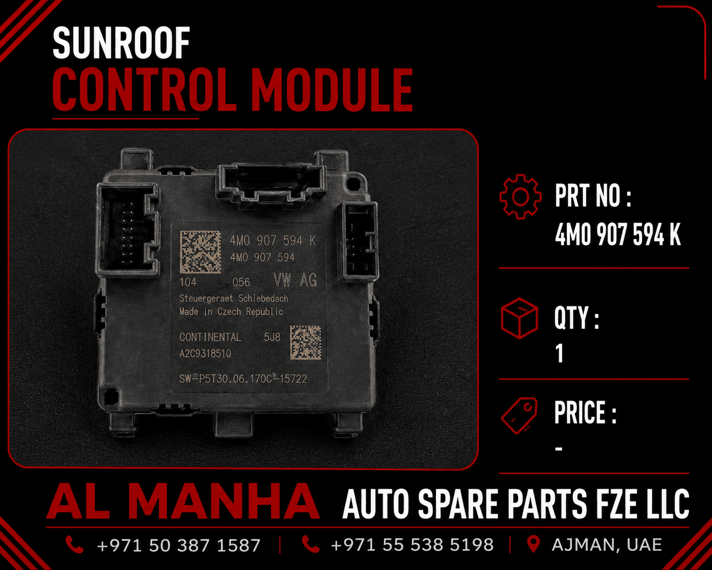 Sunroof Control Module