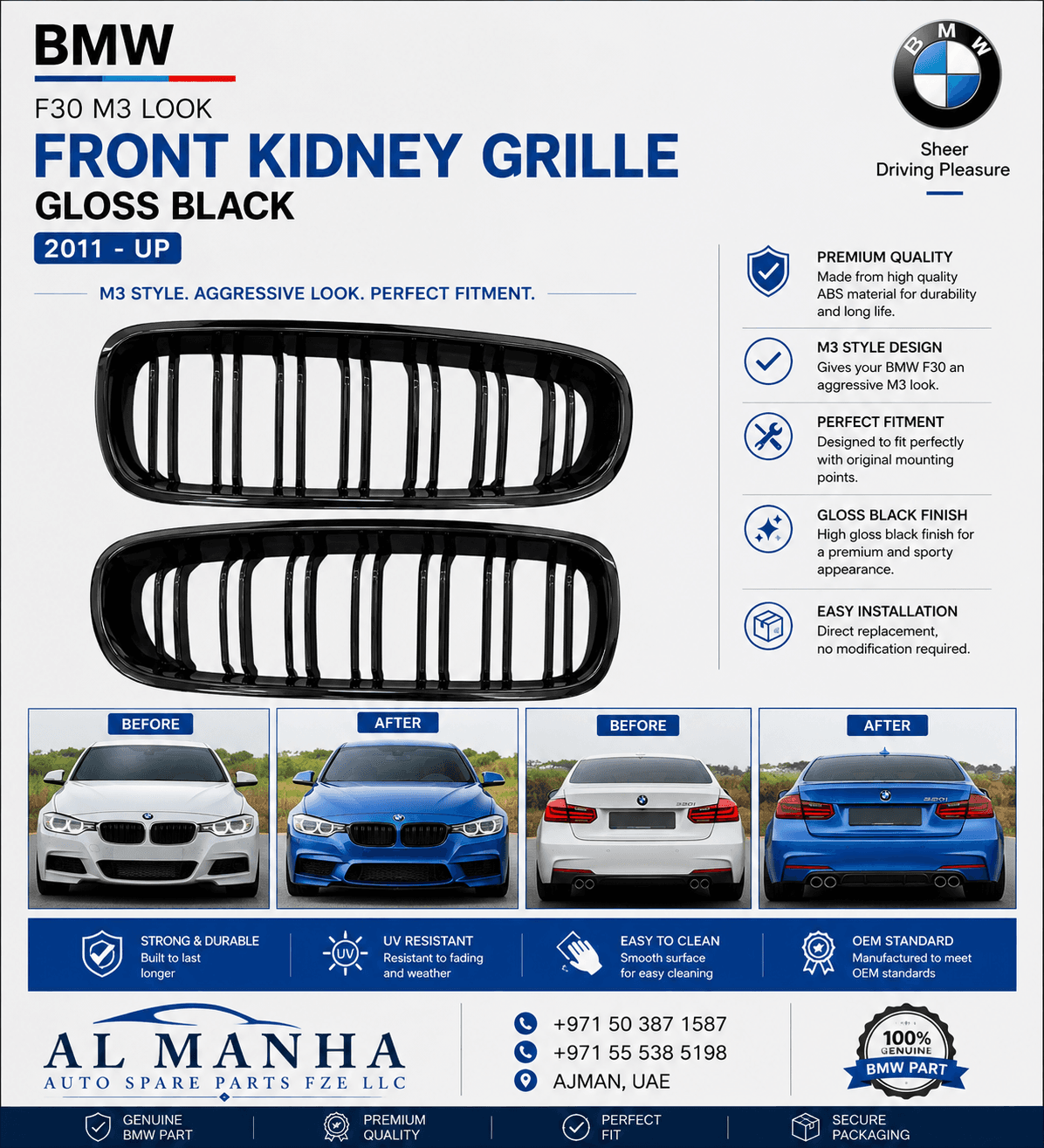 BMW F30 M3 LOOK GRILLE(2011-UP)