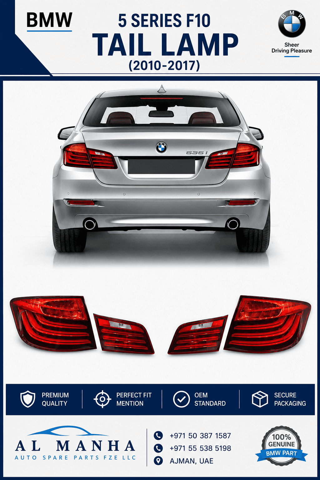 BMW 5 SERIES F10 TAIL LAMP (2010-2017)
