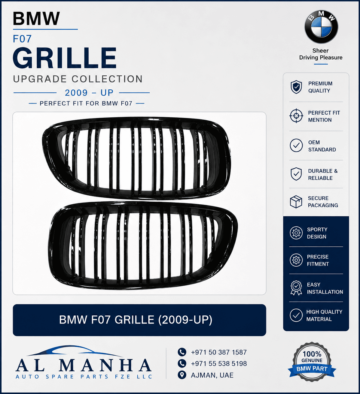 BMW F07 GRILLE(2009-UP)