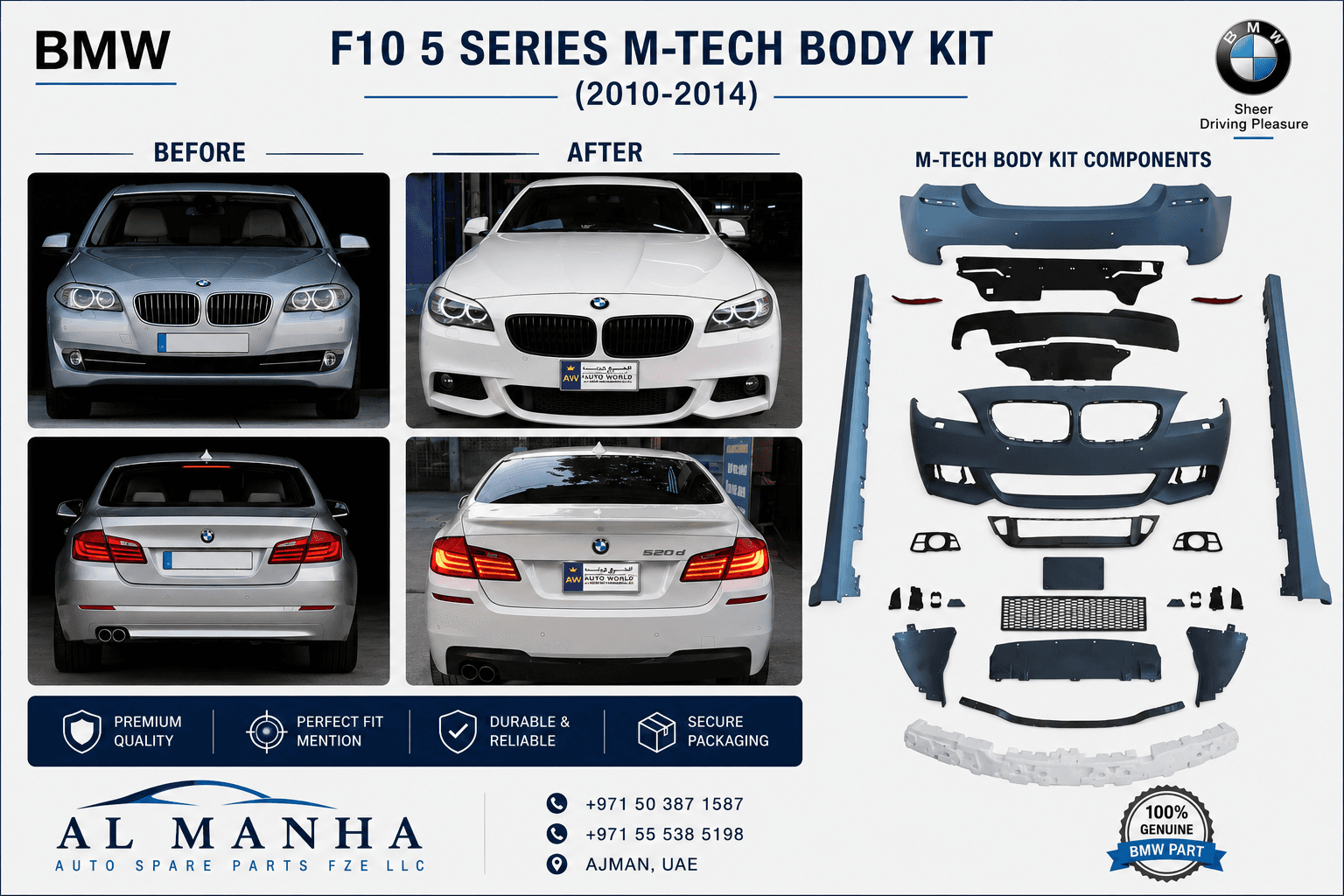 BMW F10 5 SERIES M-TECH BODY KIT (2010-2014)