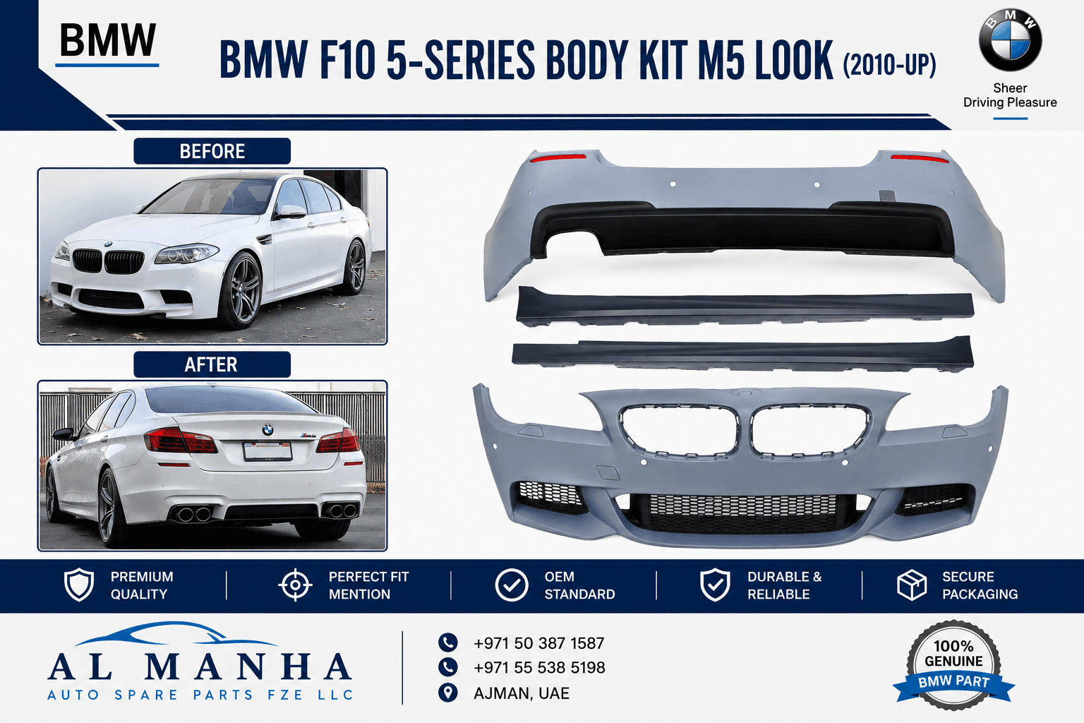 BMW F10 5-SERIES BODY KIT M5 LOOK(2010-UP)