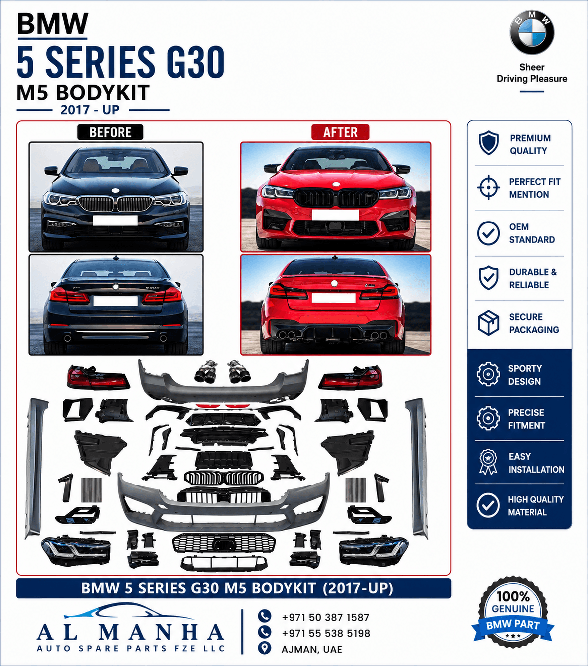 BMW 5 SERIES G30 M5 BODYKIT (2017-UP)