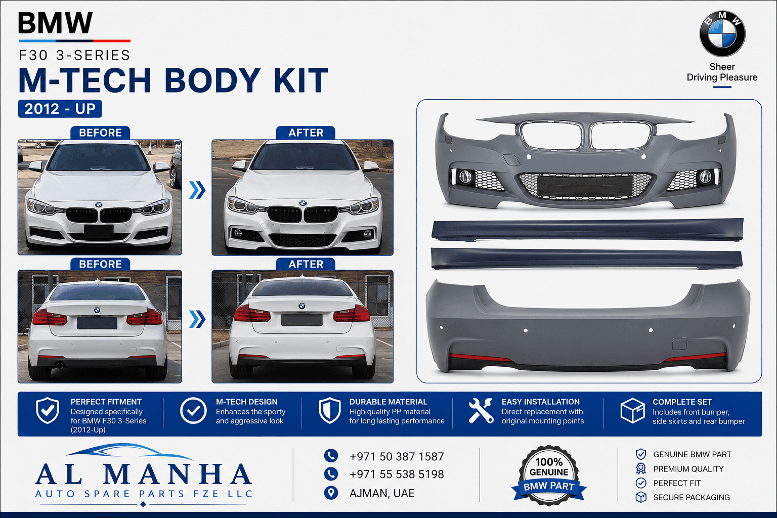 BMW F30 3-SERIES M-TECH BODY KIT (2012-UP)