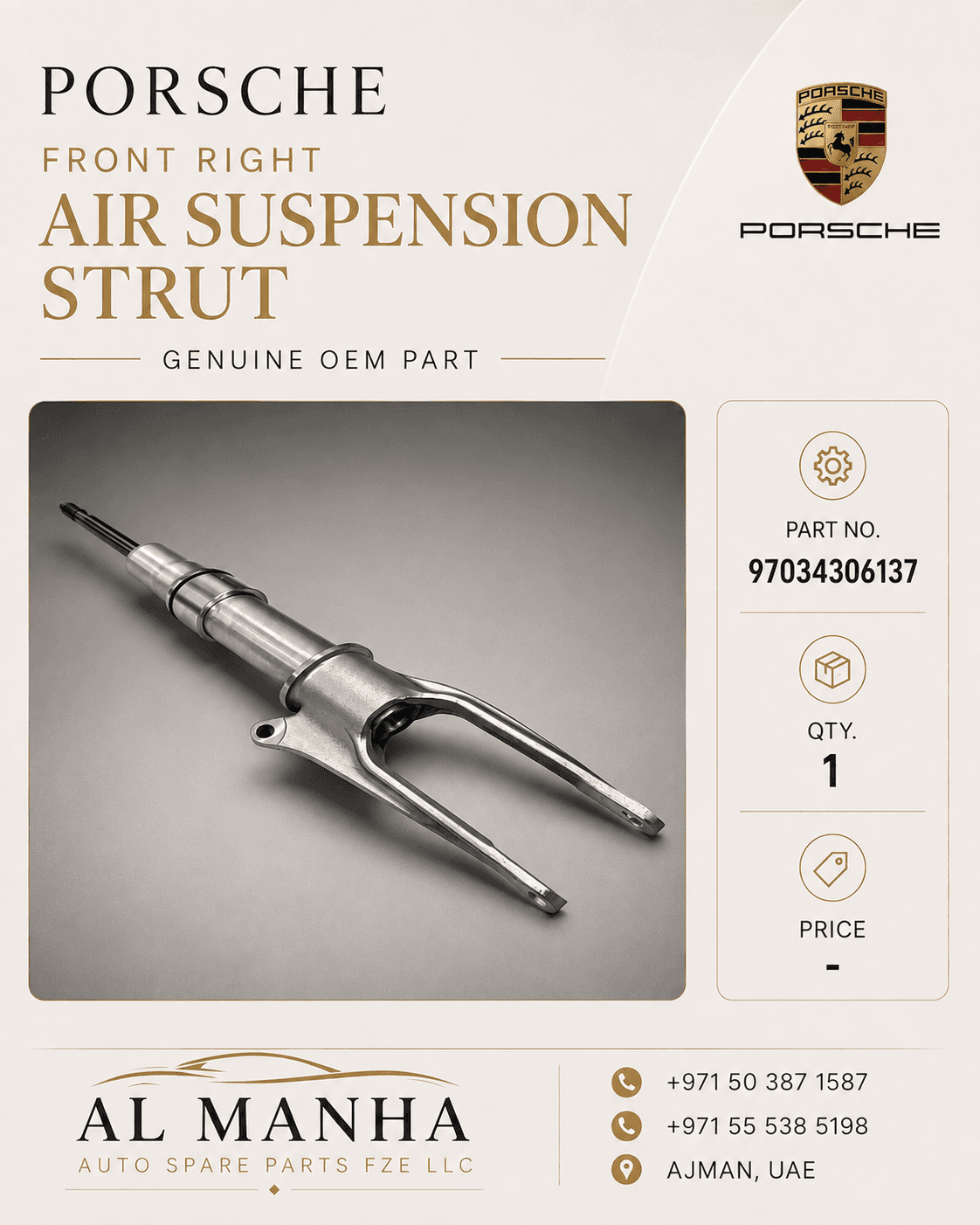 Porsche panamera (970) front suspension shock absorber_strut